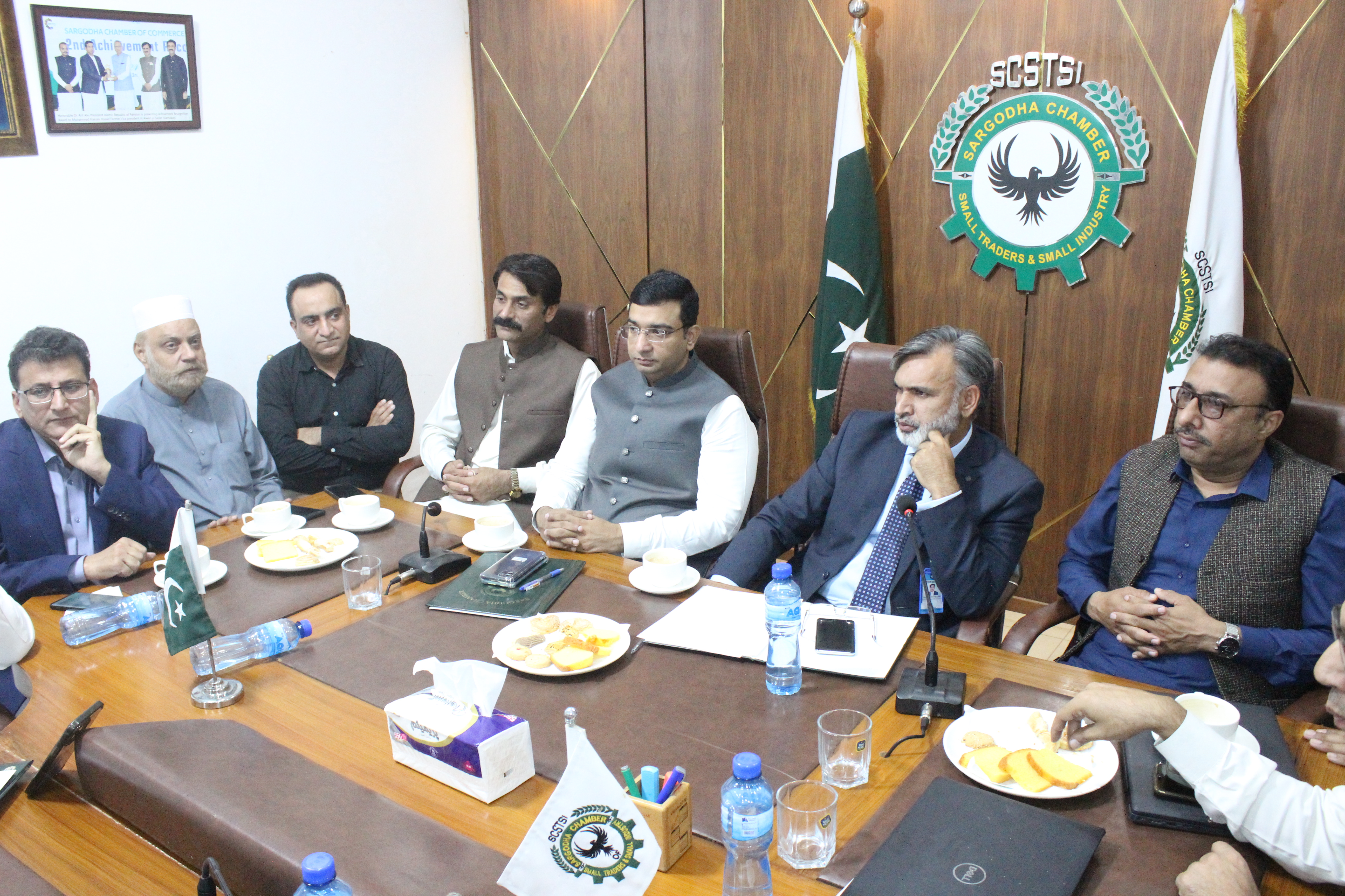 President Muhammad Hassan Yousaf led Sargodha Chamber of Small Traders &amp; Small Industries in celebrating *Iqbal Day* with great reverence and enthusiasm. The event was graced by Base Commander *Mr. Hassan Faisal*, who joined the gathering to honor the legacy of Allama Iqbal, the visionary poet and philosopher whose thoughts continue to inspire generations. A heartfelt cake-cutting ceremony marked the occasion. At the end President Muhammad Hassan Yousaf SVP Nisar Ali, VP Jameel Akhtar Jami presented a shield to Base Commander Mr. Hassan Faisal as a token of appreciation for his support and presence. A day of reflection, unity, and respect for the great poet!